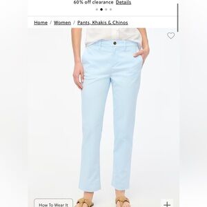 Jcrew high-rise girlfriend chino pant